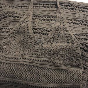 Hobo Crochet halter maxi dress